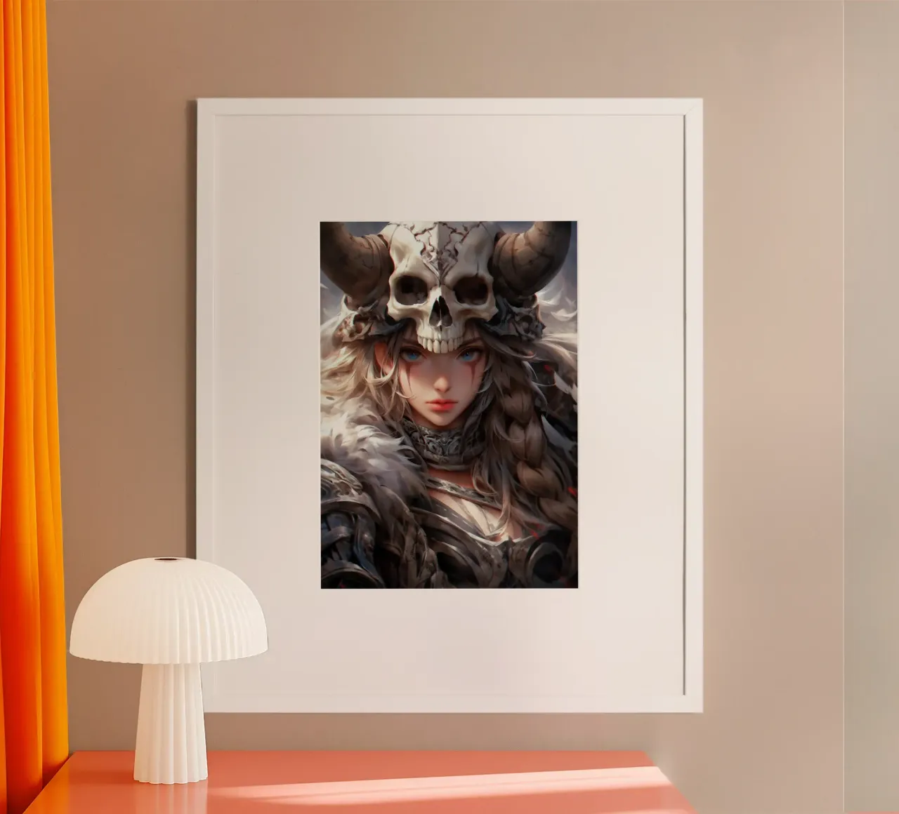Anime Dea vichinga poster con telaio in plastica da Fleur de Lys