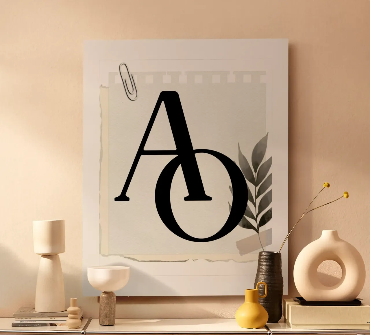 A & O Poster - Lettere con design a rami alluminio dibond da StrindesignStudio
