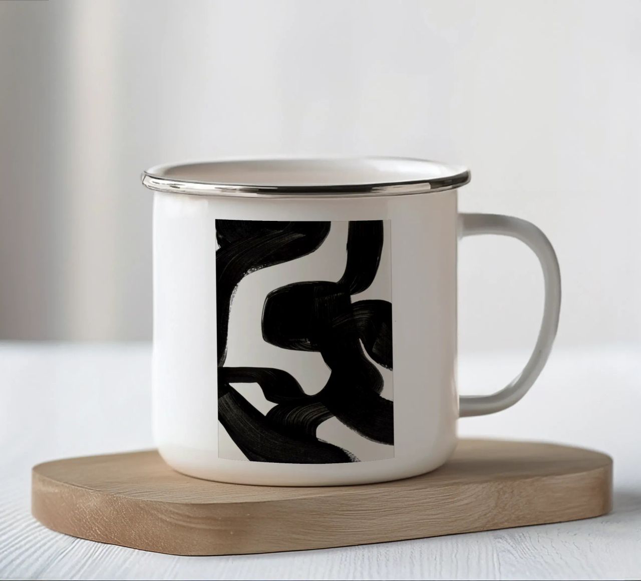 Zebra Emaille Tasse von EnShape