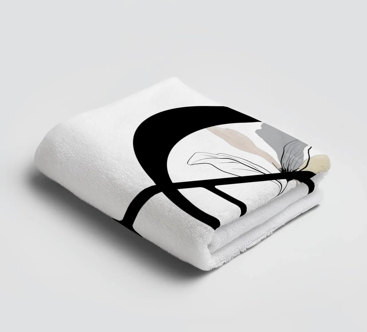 Lettera O e A - Design tipografico floreale asciugamano da bagno da StrindesignStudio