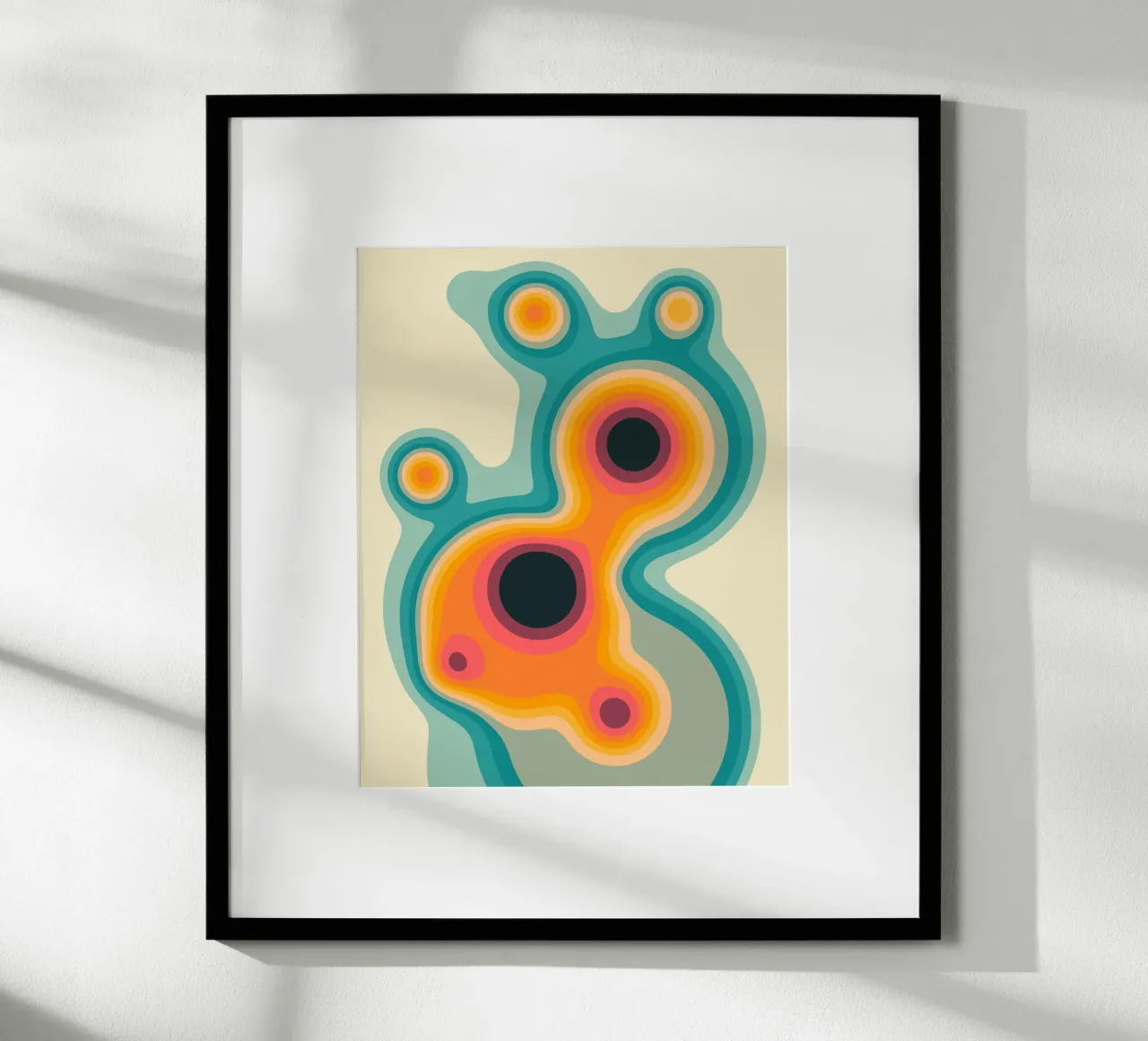 FLUSSO 1 poster con telaio in plastica da Jazzberry Blue