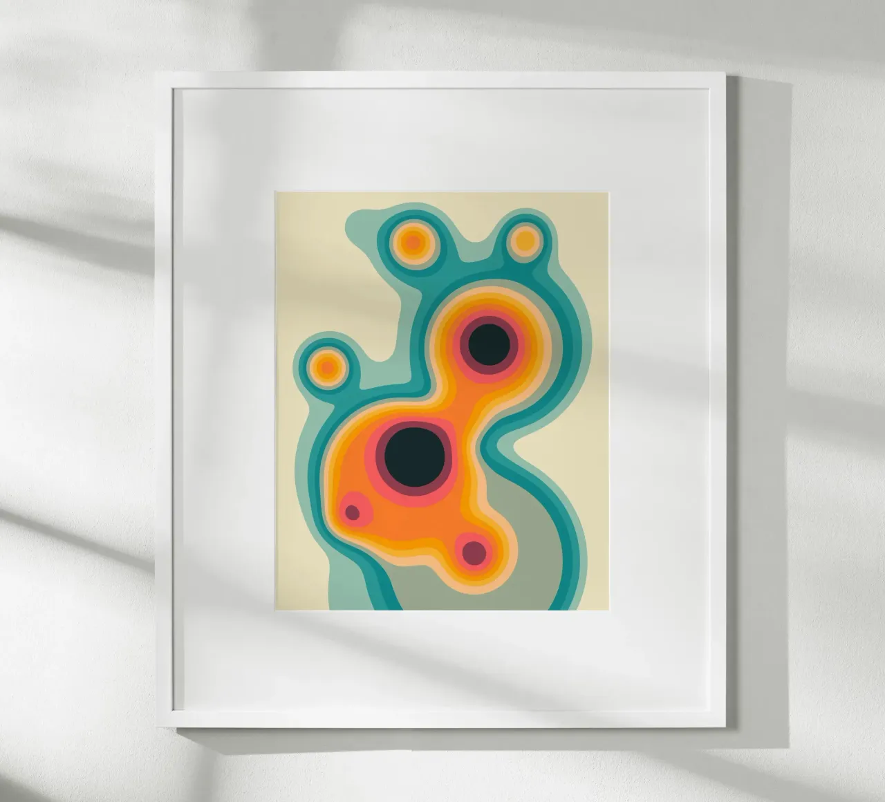 FLUSSO 1 poster con telaio in plastica da Jazzberry Blue
