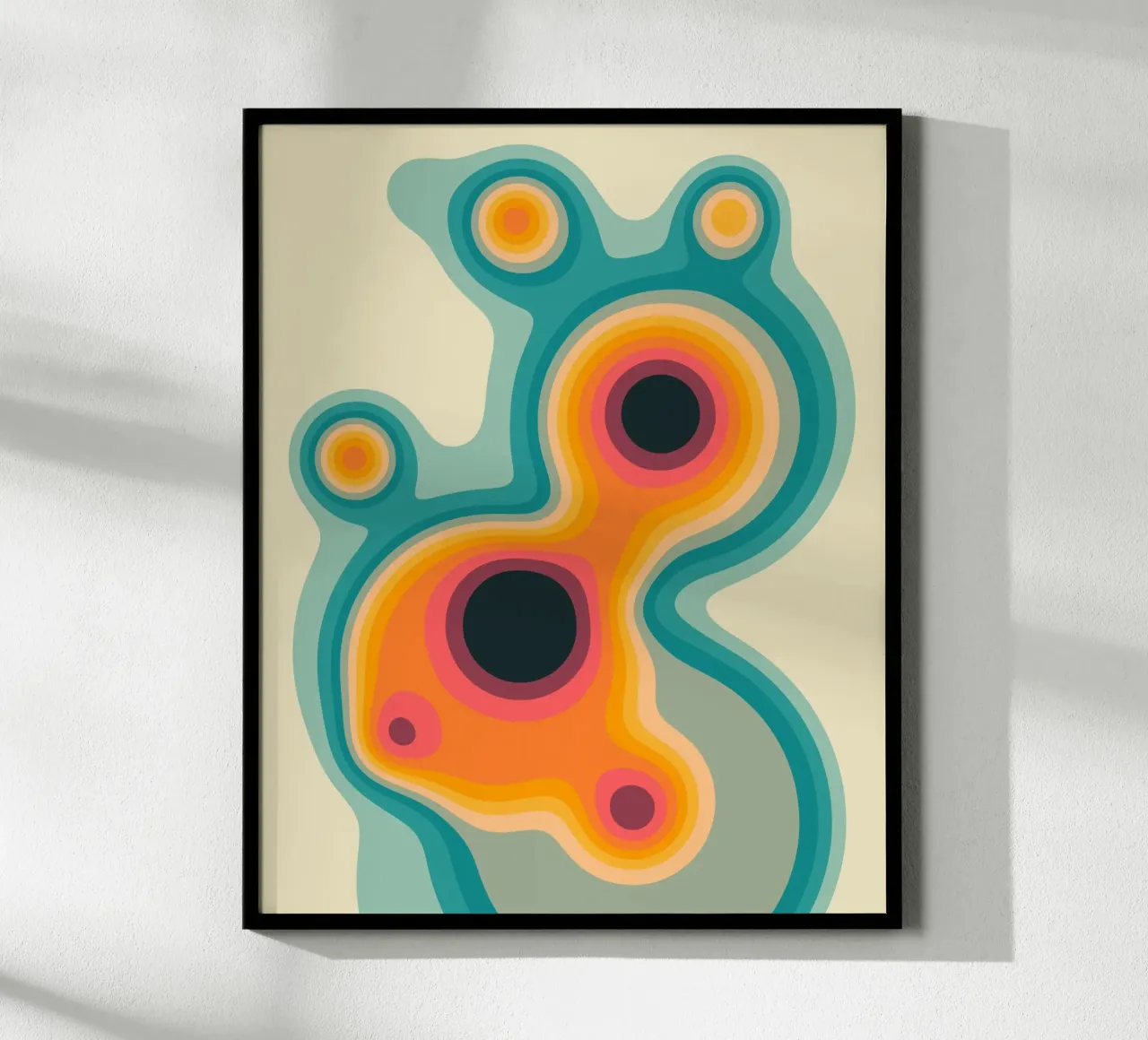 FLUSSO 1 poster con telaio in plastica da Jazzberry Blue