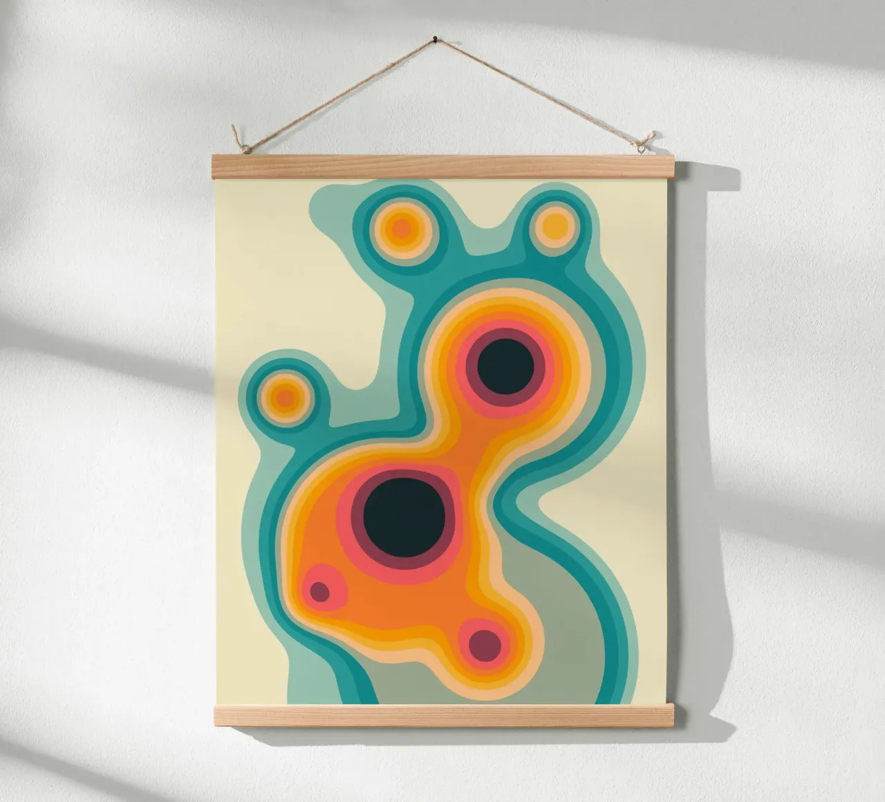 FLUSSO 1 poster con telaio in plastica da Jazzberry Blue