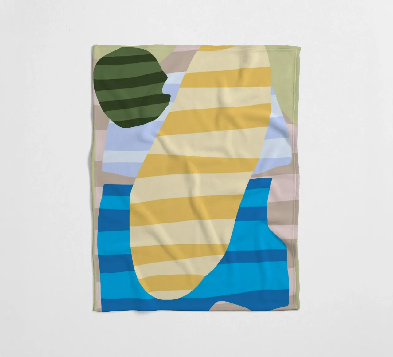 Collage di strisce colorate 10 coperta in pile da Little Dean