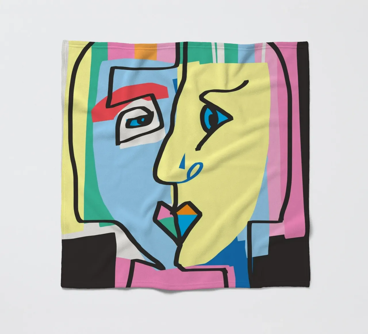 Ritratto cubista coperta in pile da Little Dean