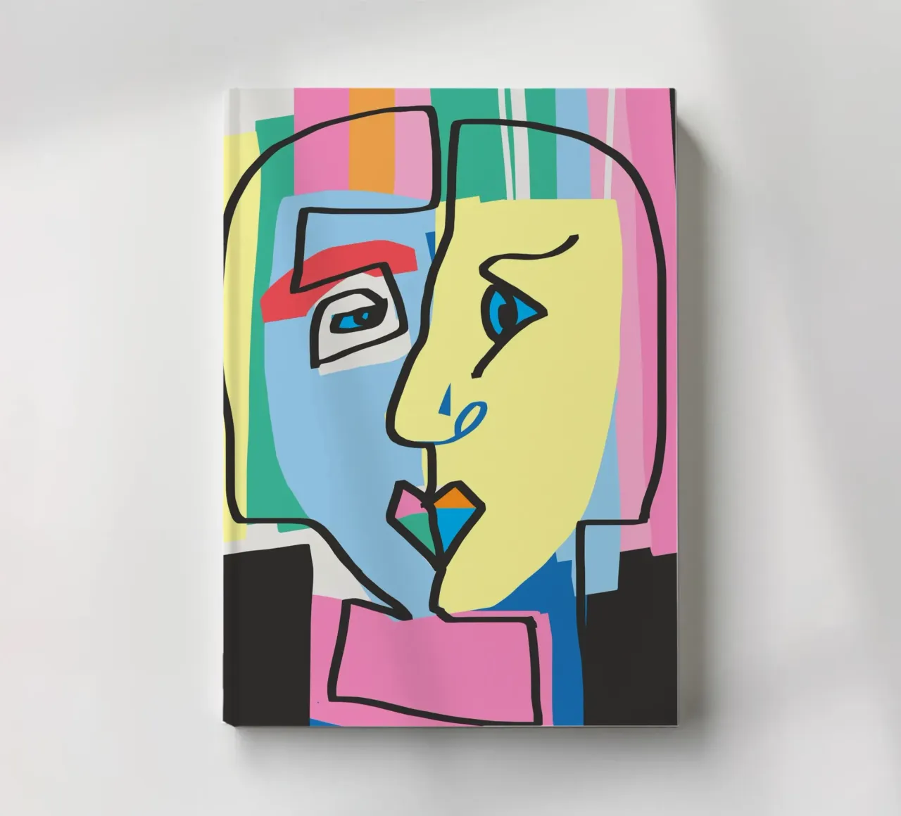 Cubism portrait notebook by Little Dean