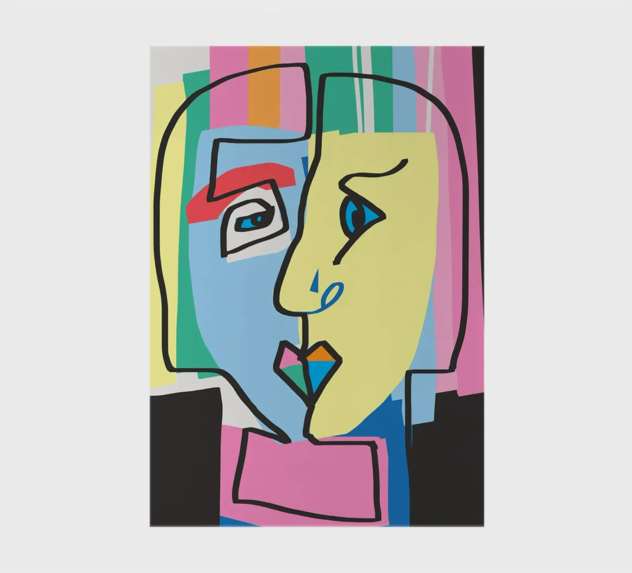 Cubism portrait notebook by Little Dean