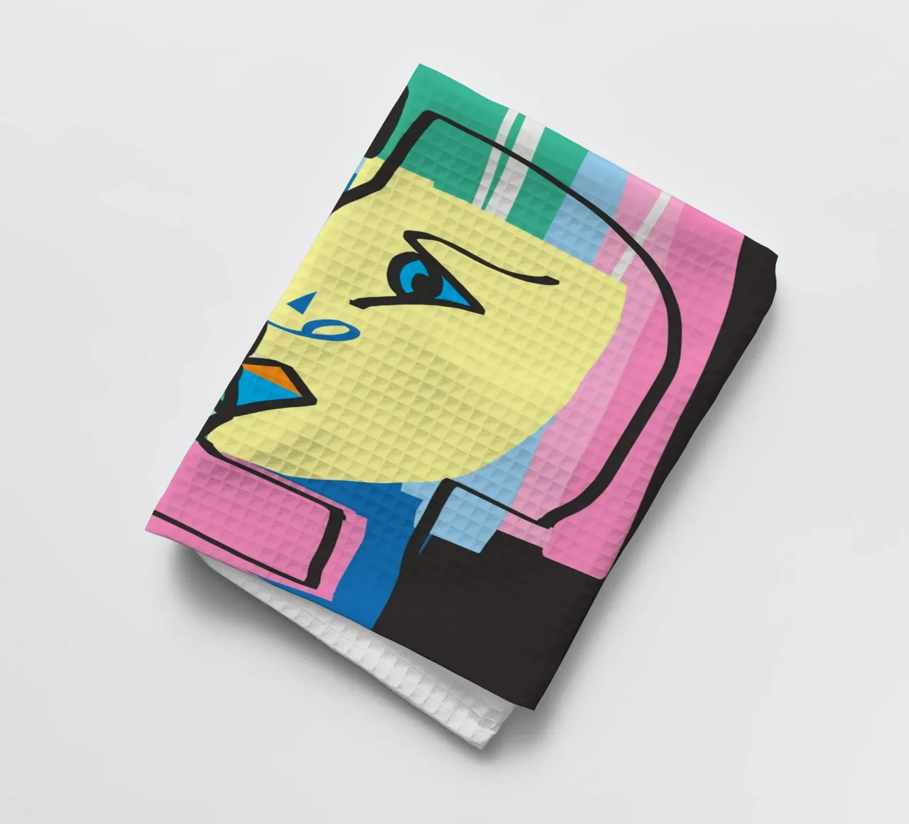 Portrait cubiste torchon de Little Dean