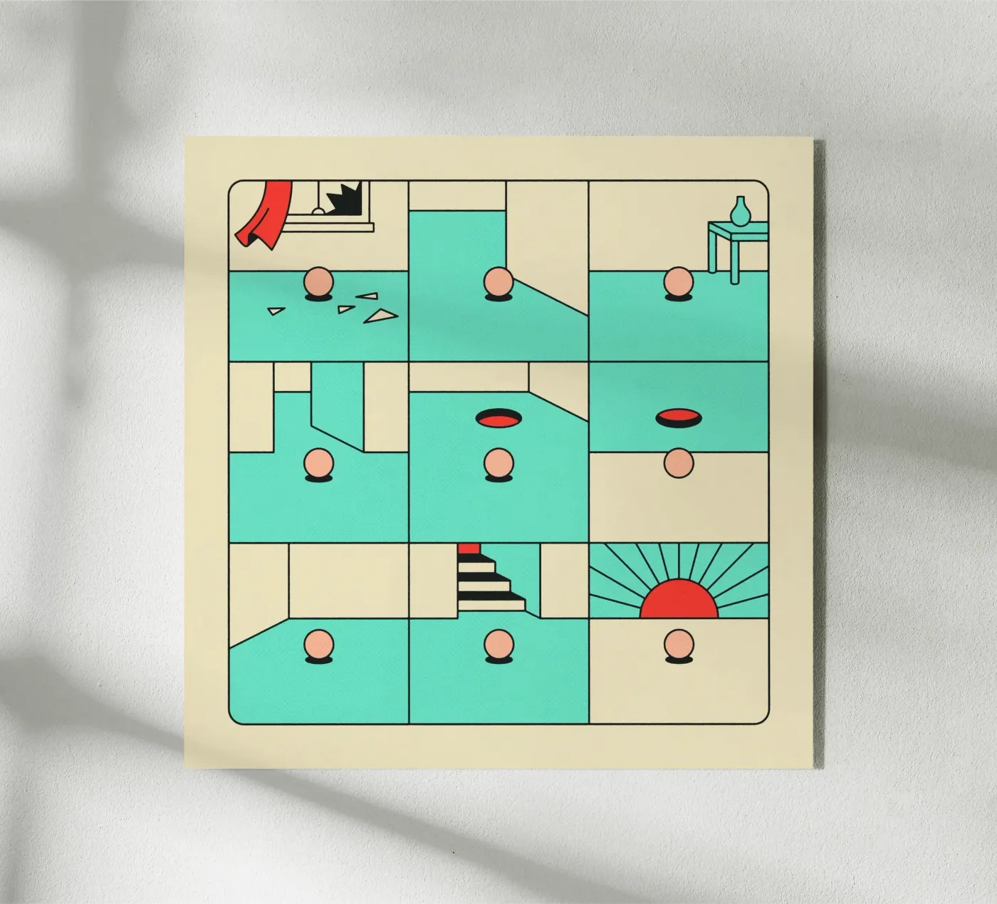 IT COMES AND GOES Acryl-Glas von Jazzberry Blue