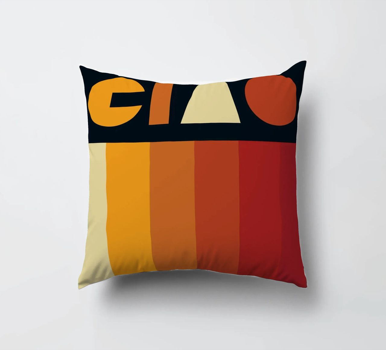Ciao Retro Line Strip cuscino da Retro Boy Art