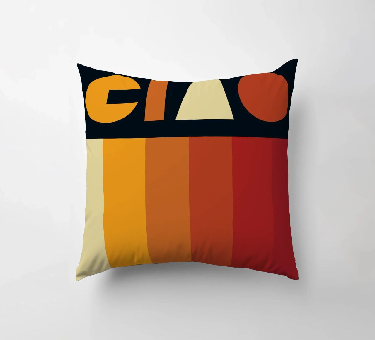 Ciao Retro Line Strip cuscino da Retro Boy Art