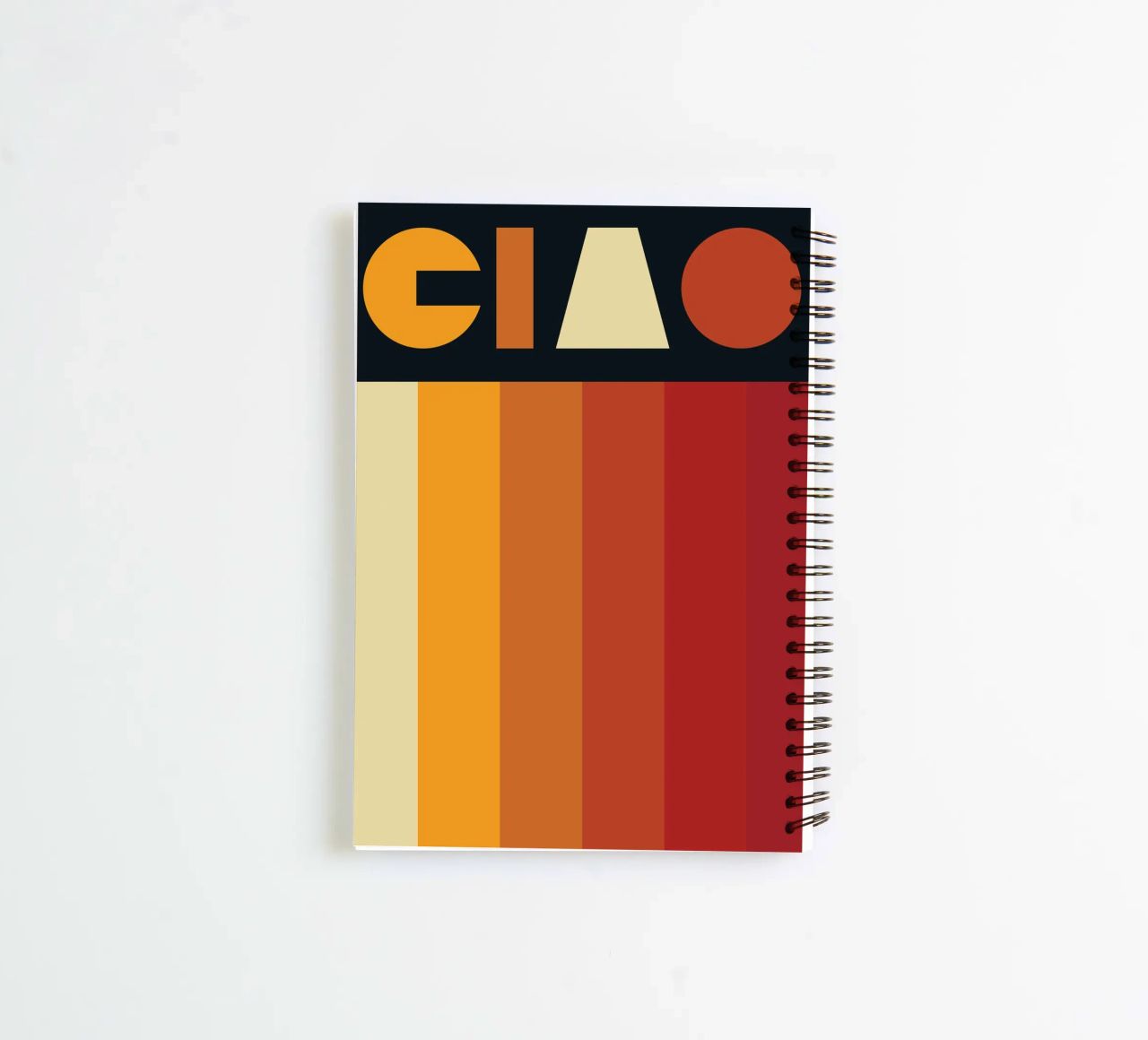 Hello Retro Line Strip spiral notebook by Retro Boy Art