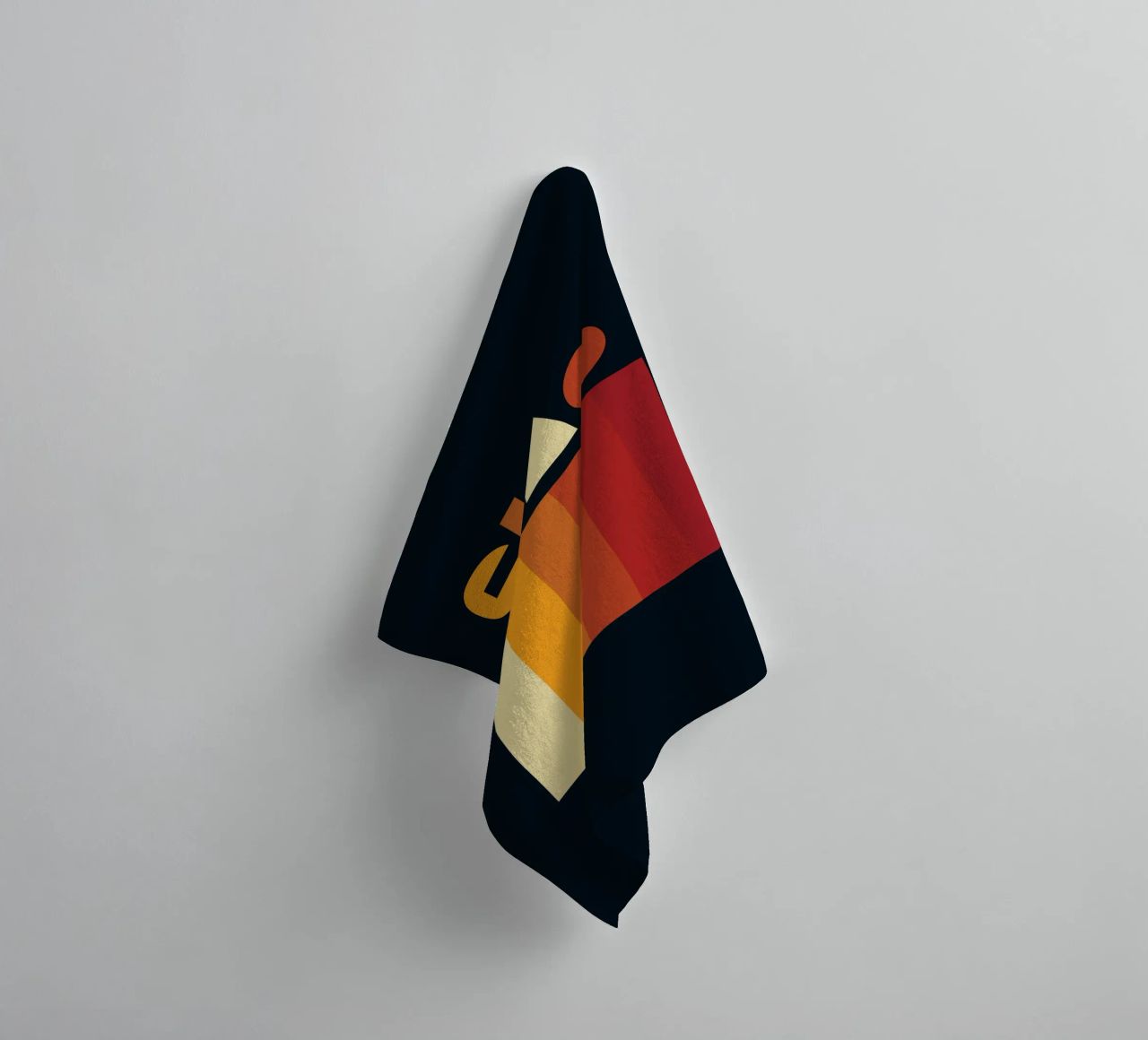 Hello Retro Line Strip towel by Retro Boy Art