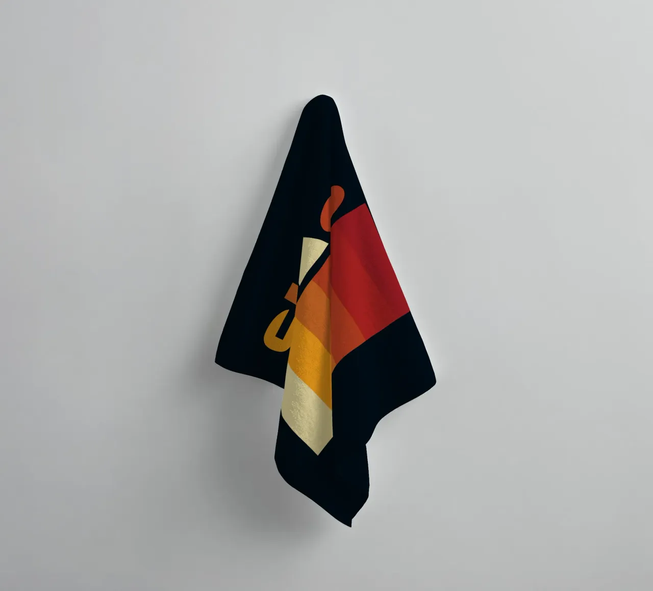 Hallo Retro Lijnstrook badhanddoek van Retro Boy Art
