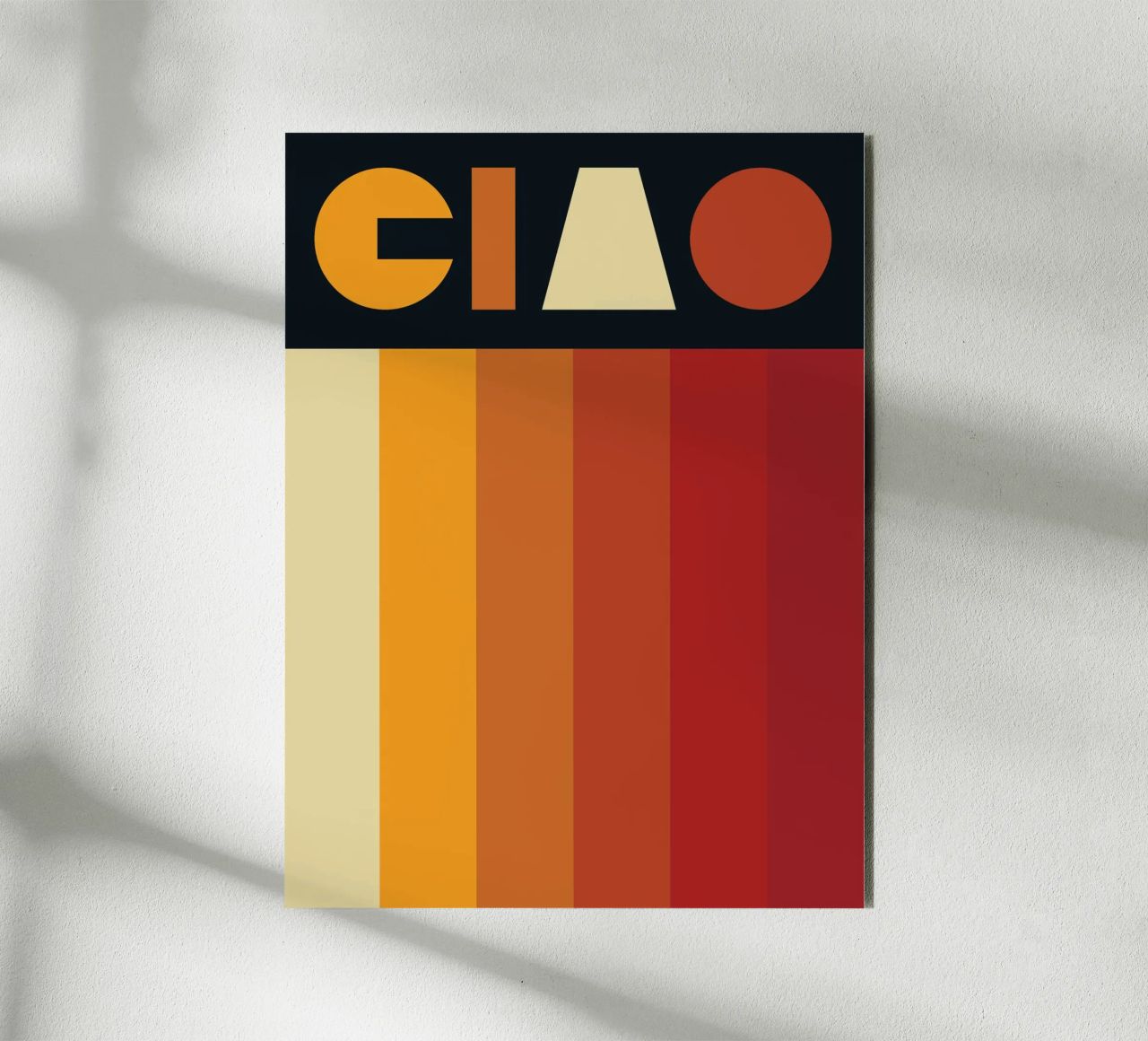 Ciao Retro Line Strip alluminio dibond da Retro Boy Art