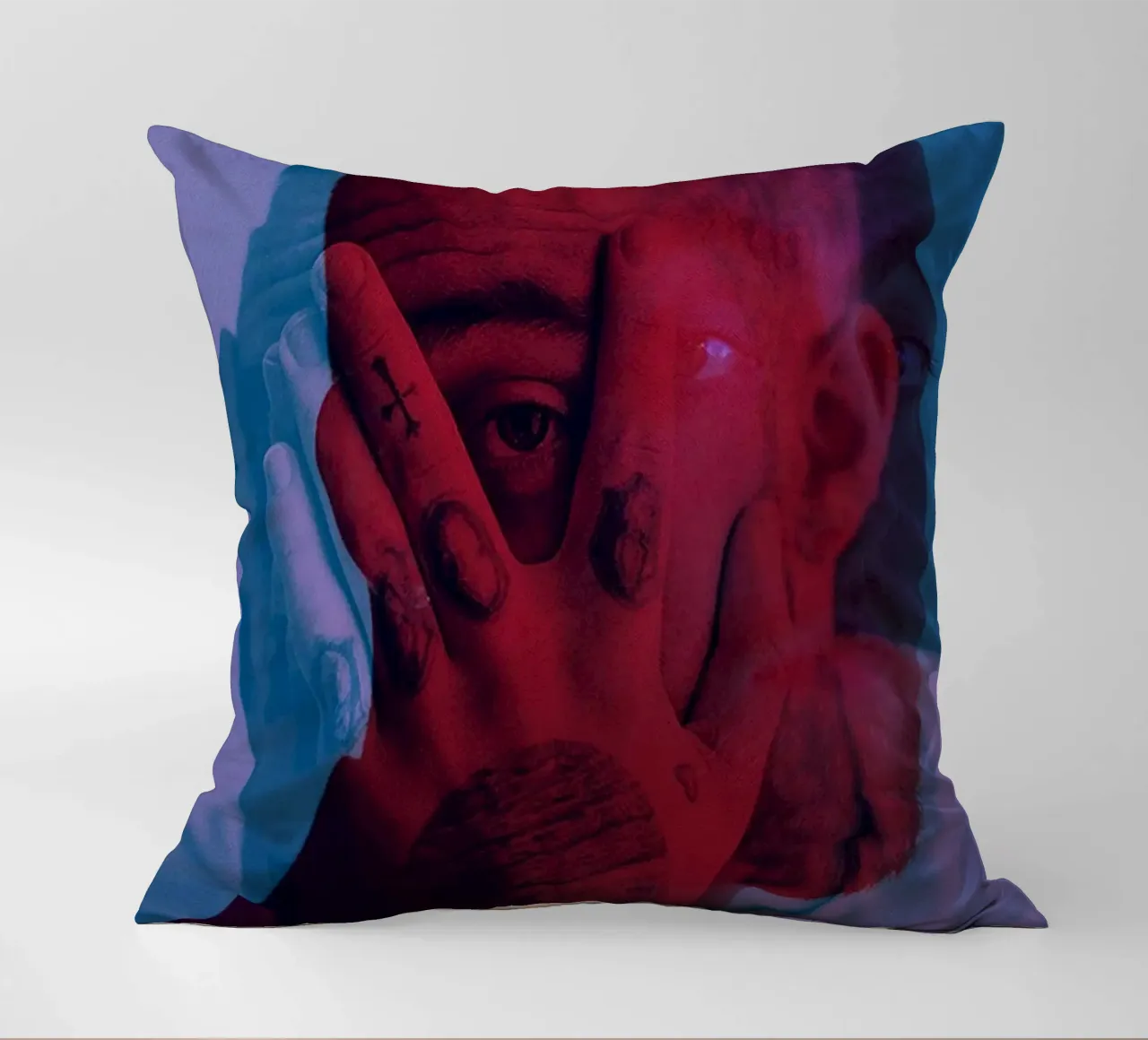 Faces Style Poster decorative cushion by rockytamoe