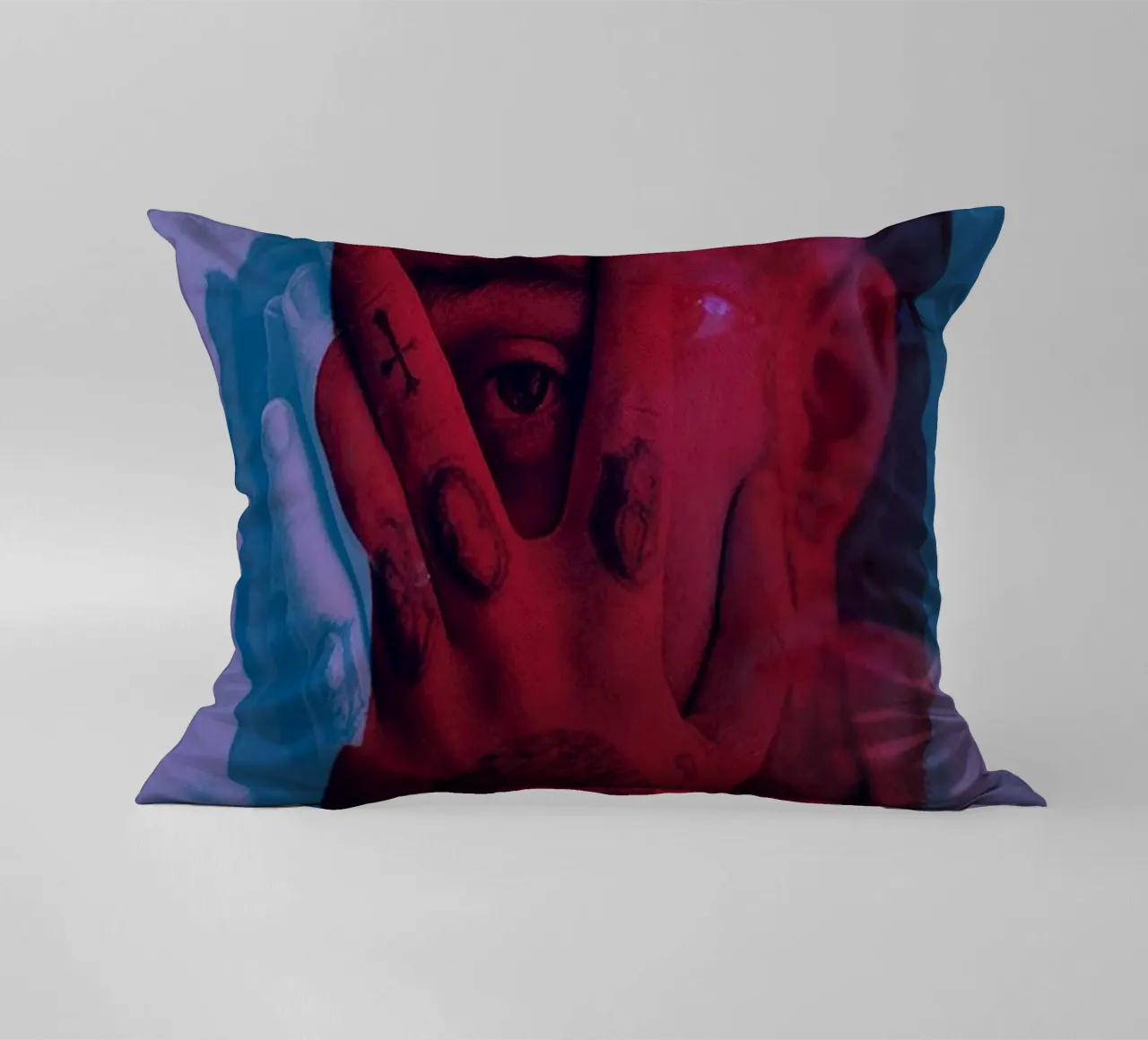 Faces Style Poster decorative cushion by rockytamoe