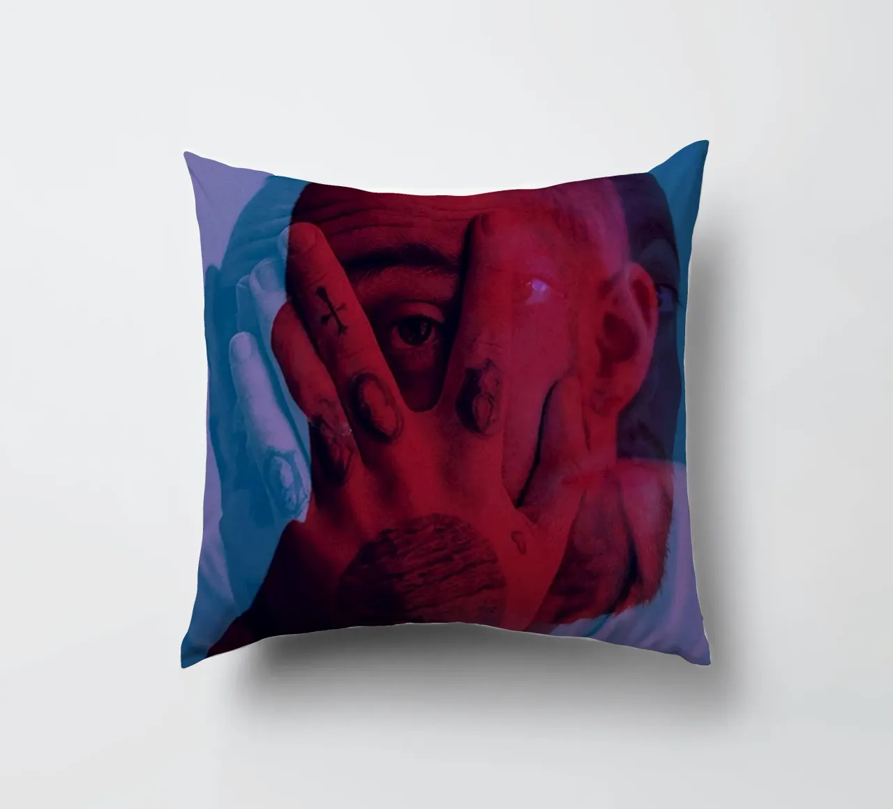 Faces Style Poster decorative cushion by rockytamoe
