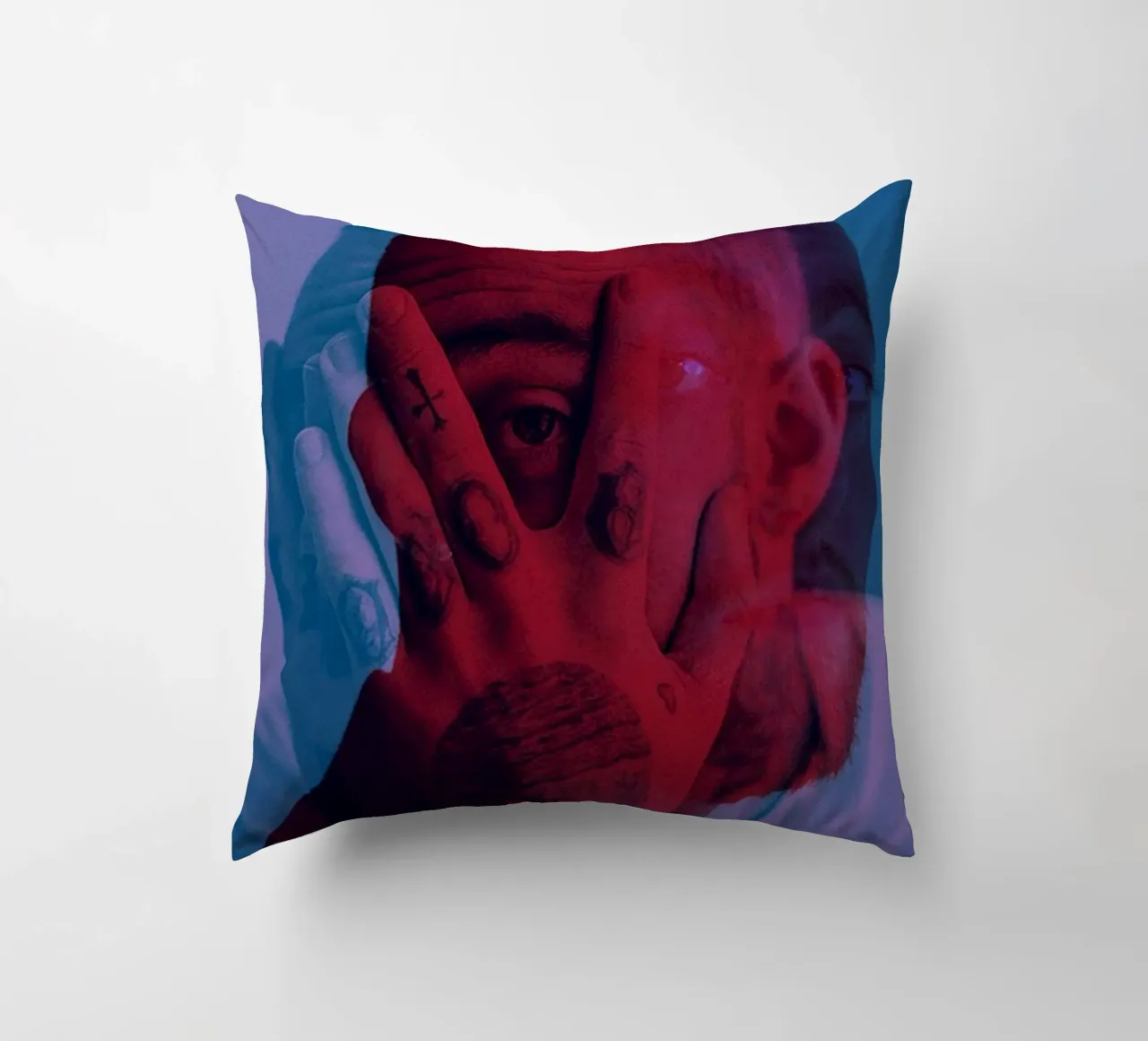Faces Style Poster decorative cushion by rockytamoe