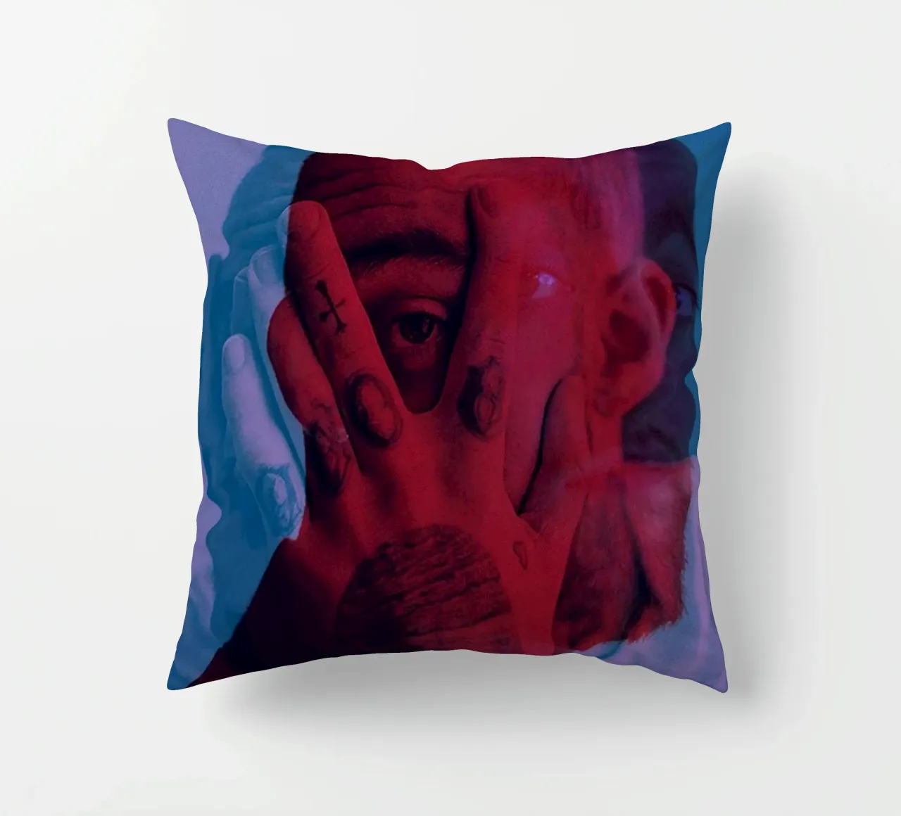 Faces Style Poster decorative cushion by rockytamoe