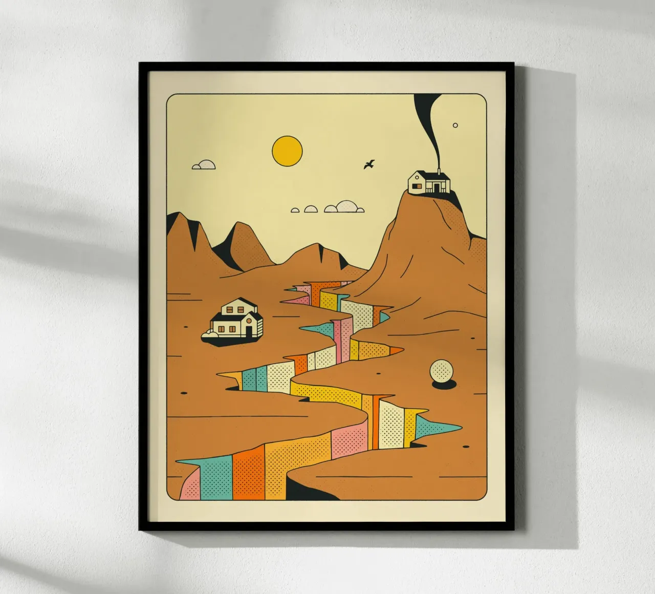 DENITORI 3 poster con telaio in alluminio da Jazzberry Blue