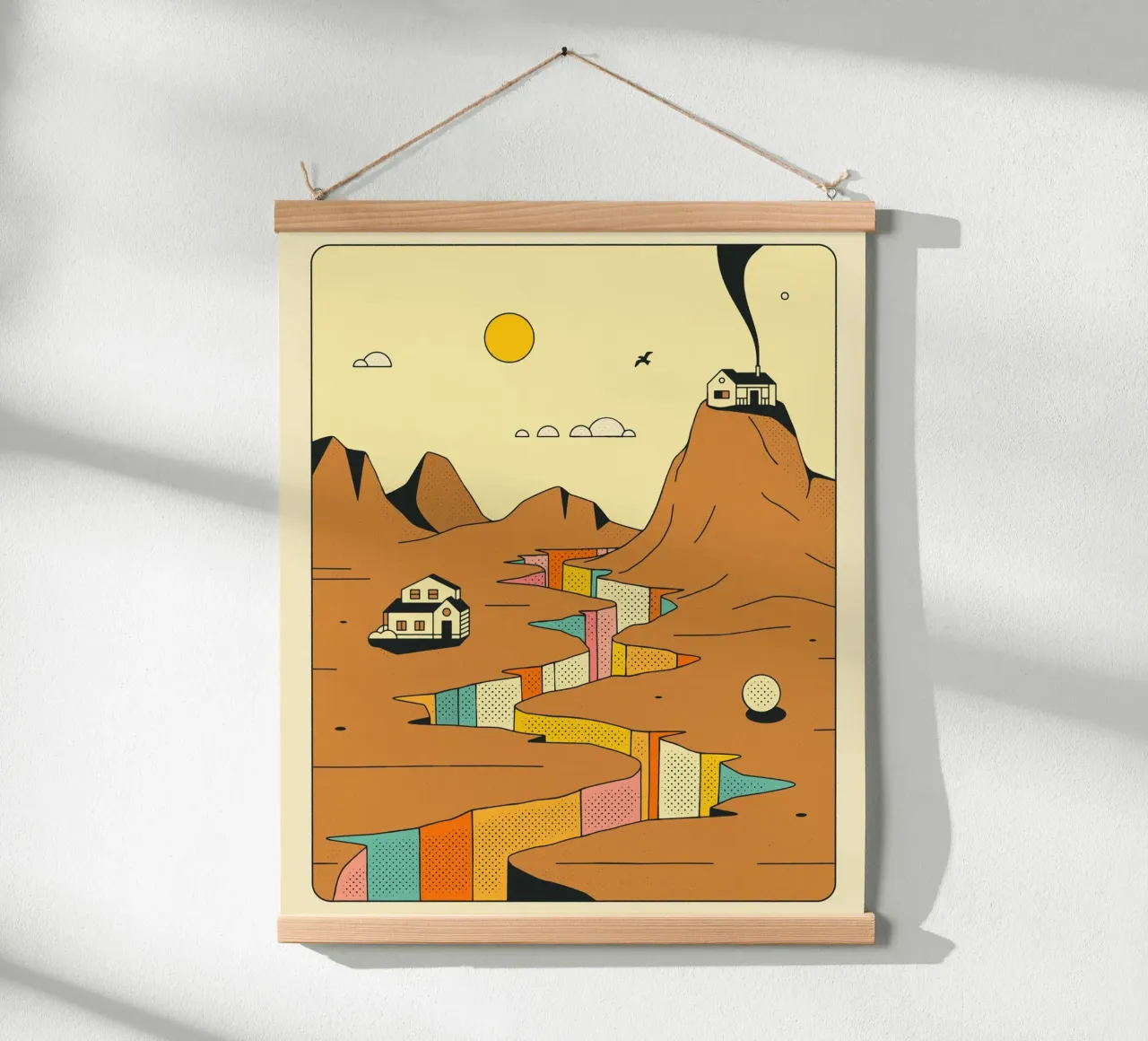 DENITORI 3 poster con telaio in alluminio da Jazzberry Blue