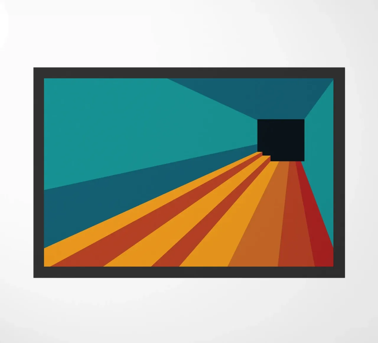 Prospettiva retrò delle scale zerbino da Retro Boy Art
