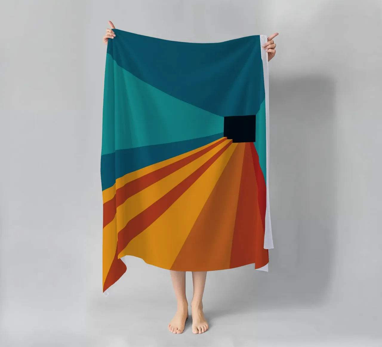 Prospettiva retrò delle scale telo mare da Retro Boy Art