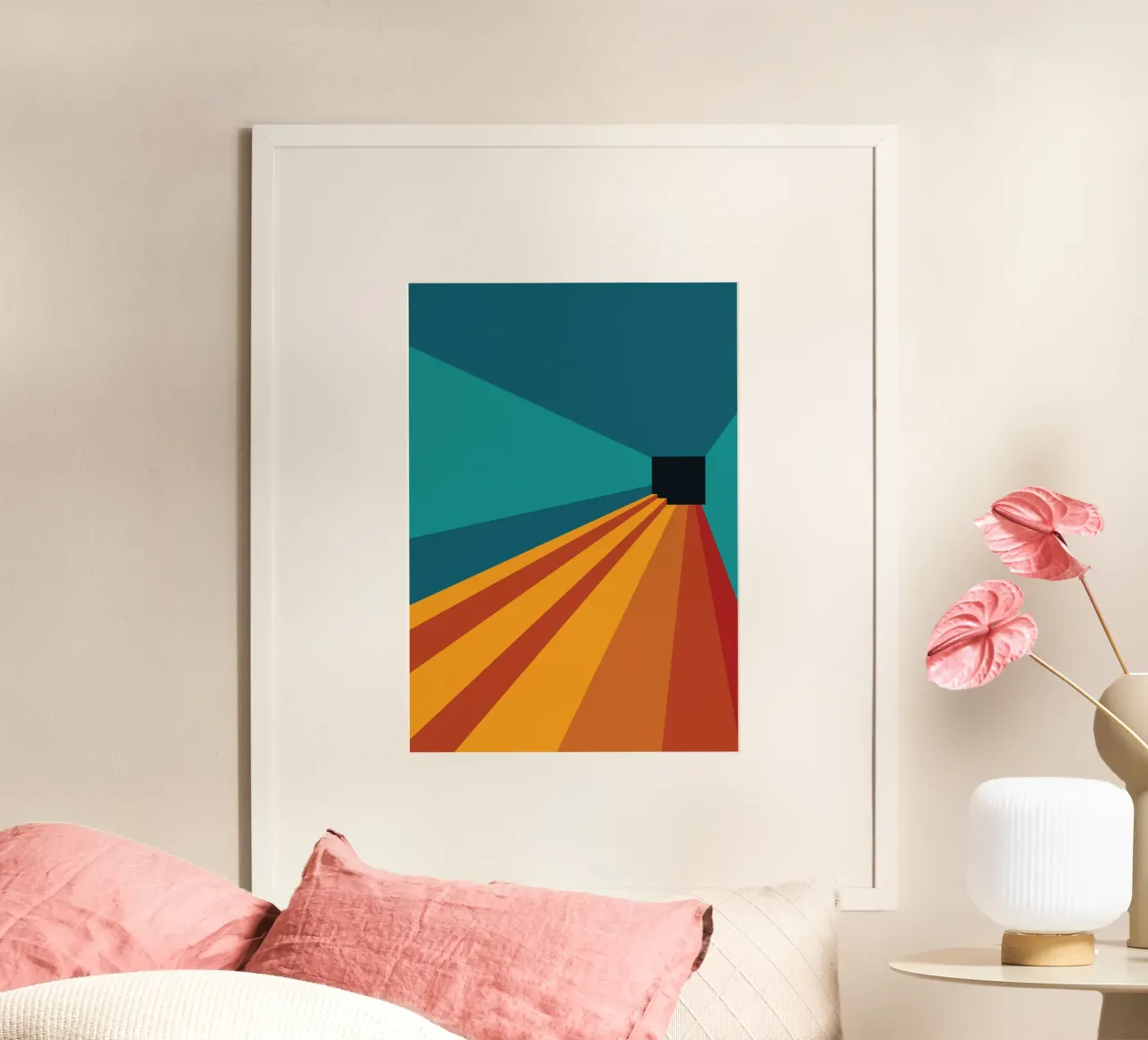 Prospettiva retrò delle scale carta hahnemühle da Retro Boy Art