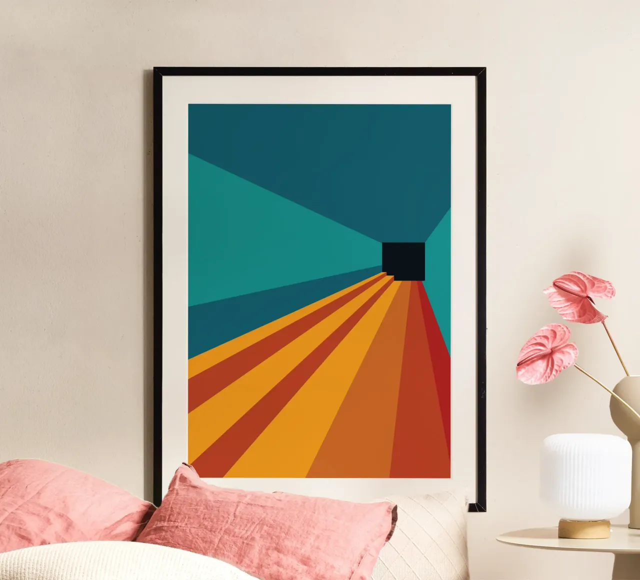 Prospettiva retrò delle scale carta hahnemühle da Retro Boy Art