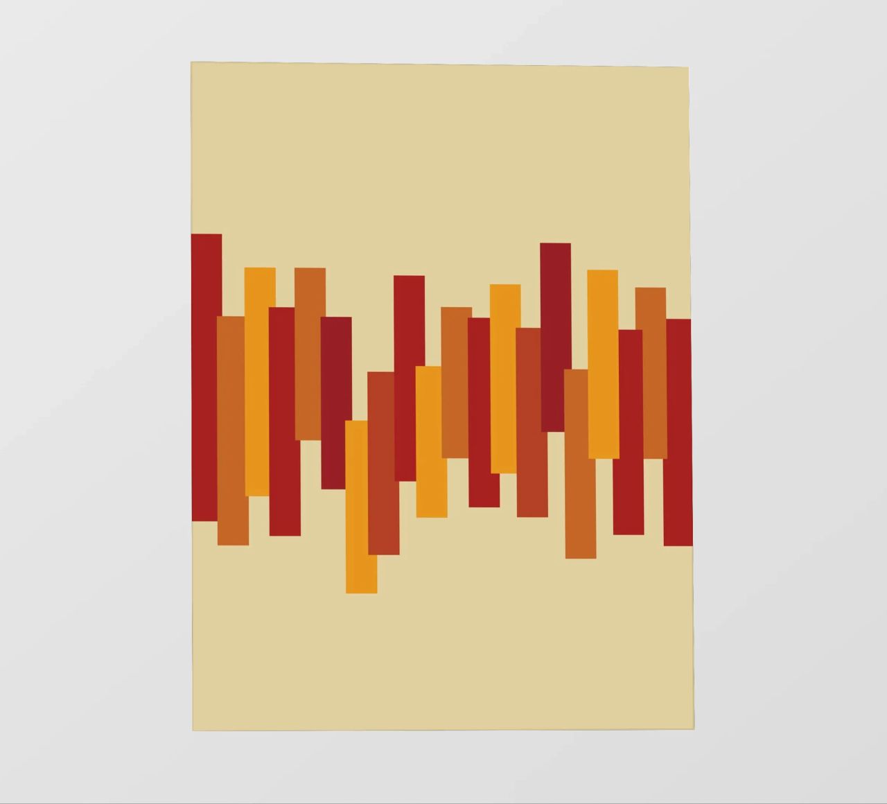Grafico di crescita retrò telo in pvc da Retro Boy Art