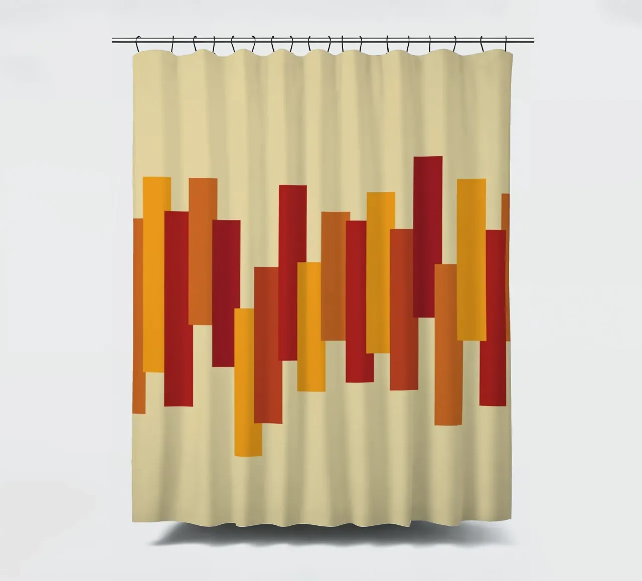 Retro-Wachstumstabelle Duschvorhang von Retro Boy Art