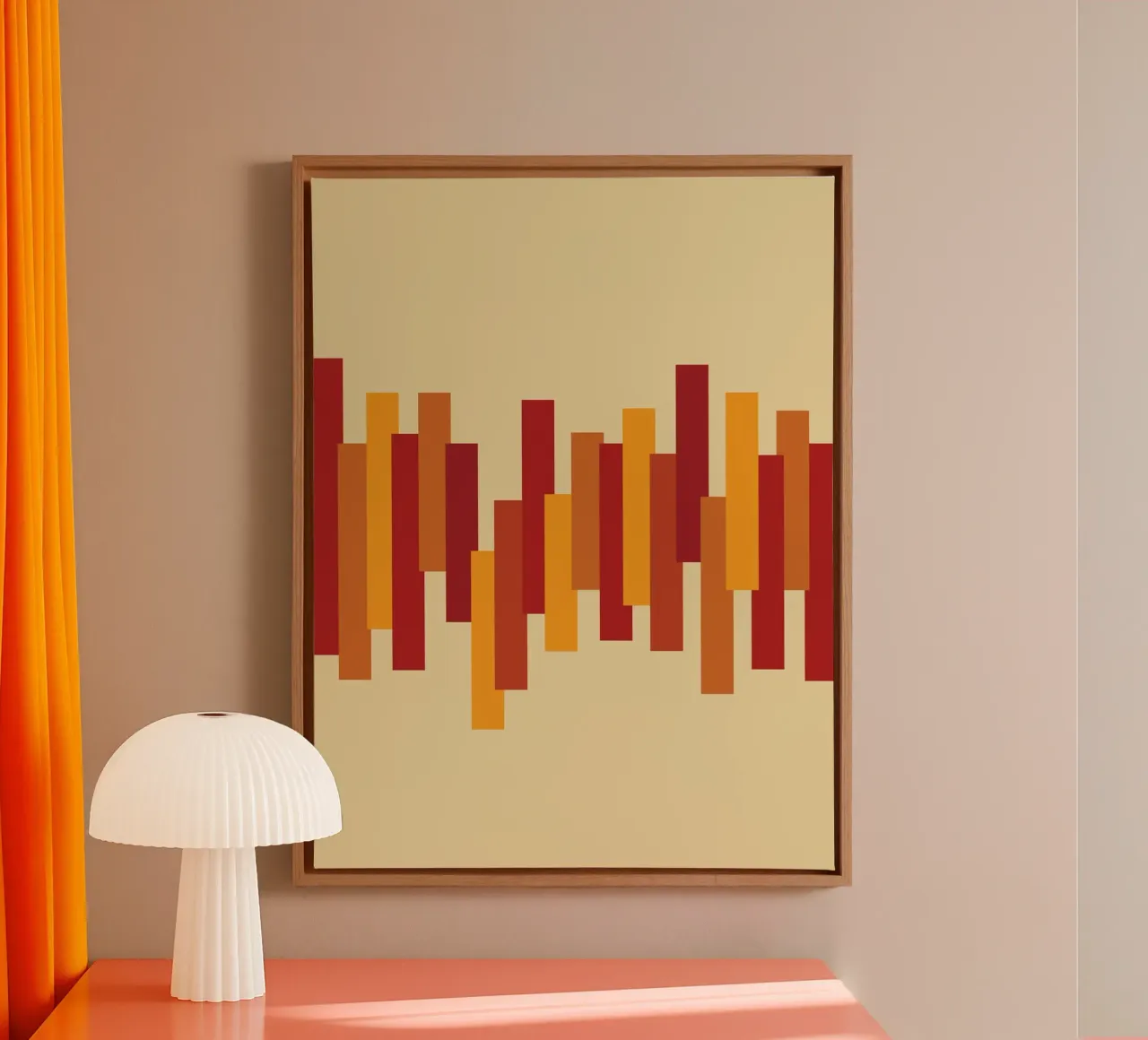 Grafico di crescita retrò tela con Cornice a cassetta da Retro Boy Art