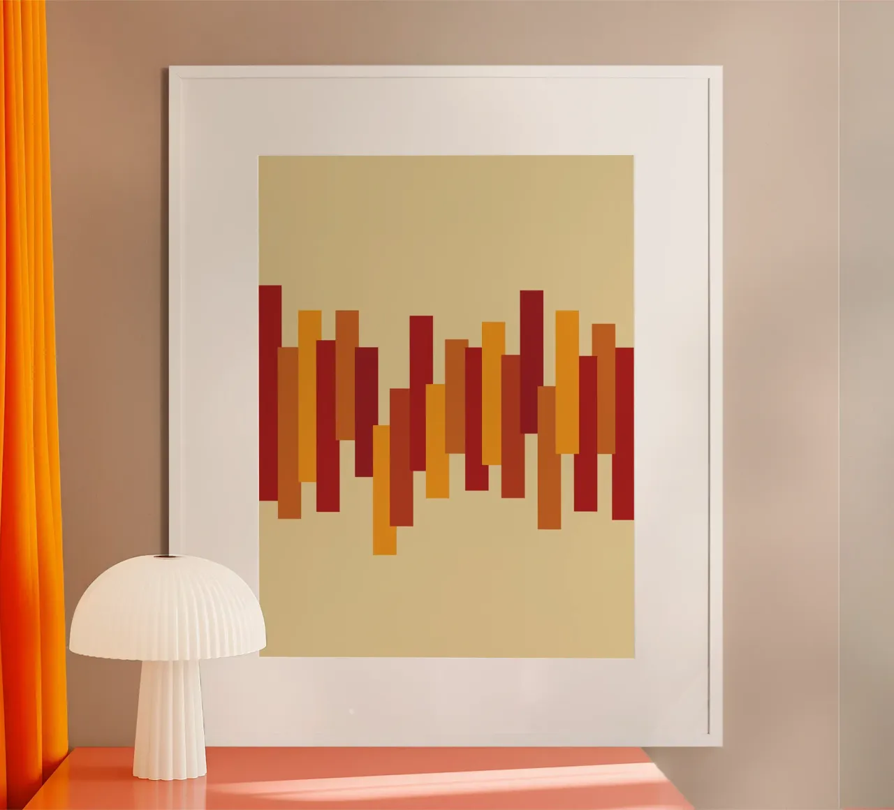 Grafico di crescita retrò poster con telaio in legno da Retro Boy Art