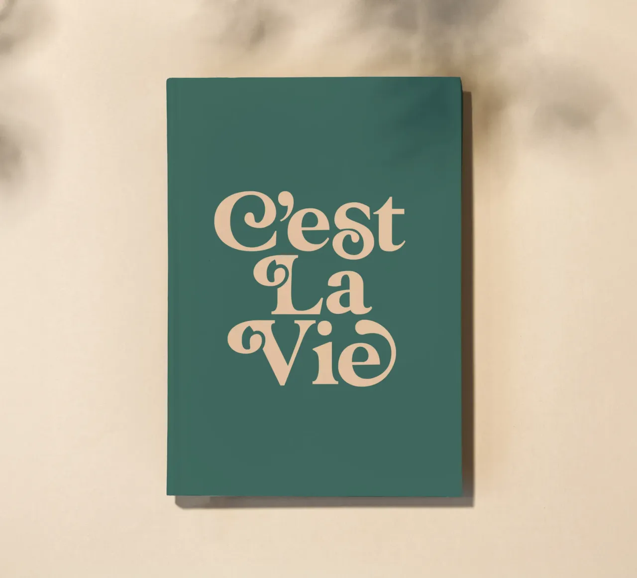 C'est La Vie Typografie Design notebook by THE MOTIVATED TYPE