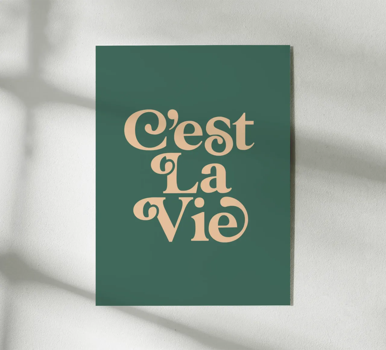 C'est La Vie Tipografia Design plexiglass da THE MOTIVATED TYPE