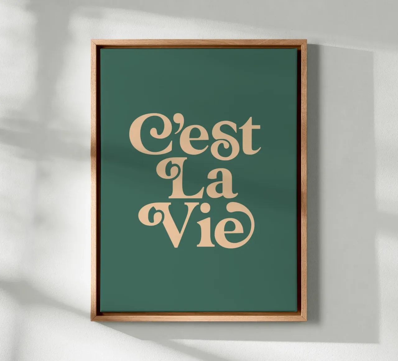 C'est La Vie Typografie Design canvas by THE MOTIVATED TYPE