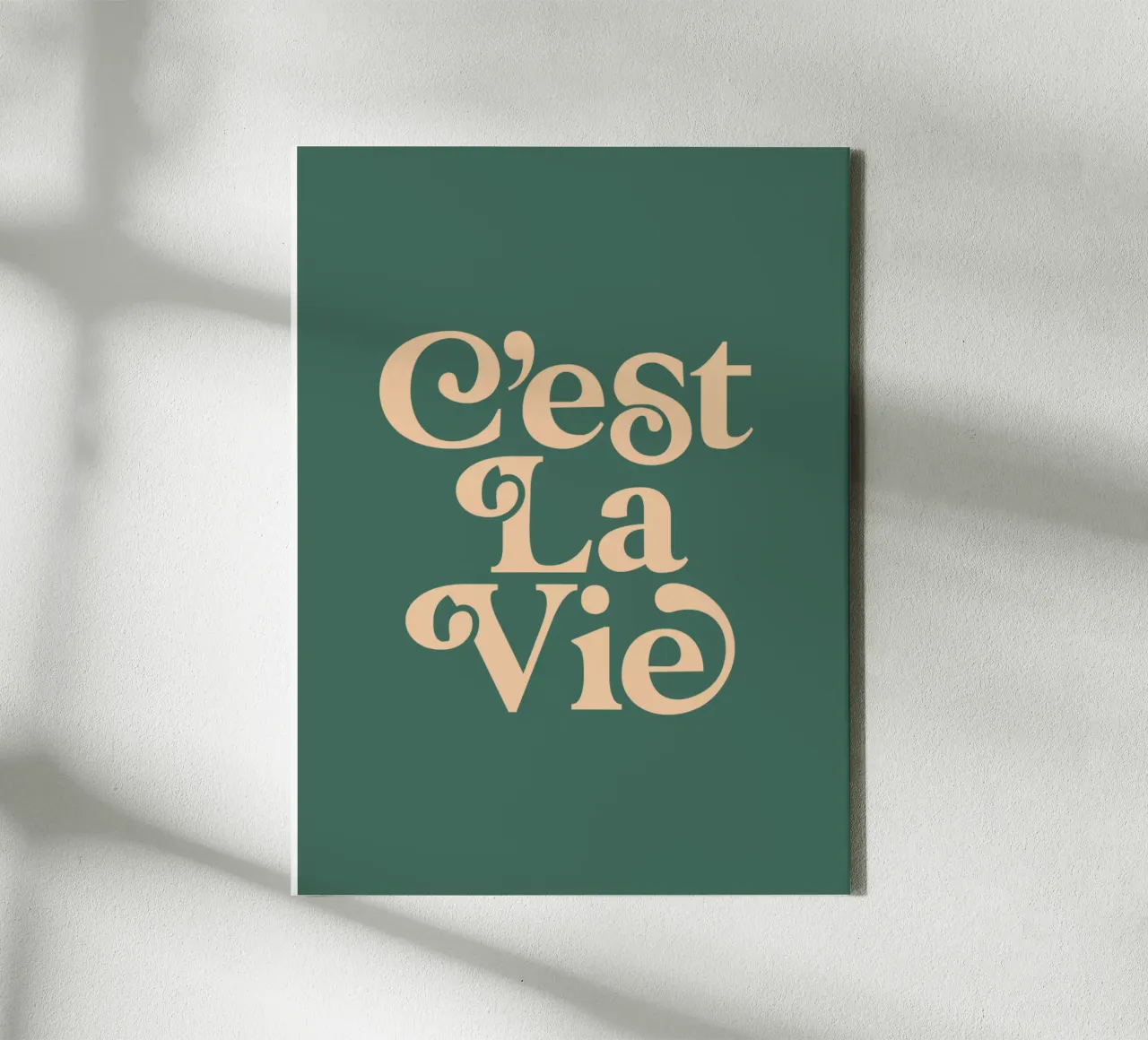 C'est La Vie Typografie Design canvas by THE MOTIVATED TYPE