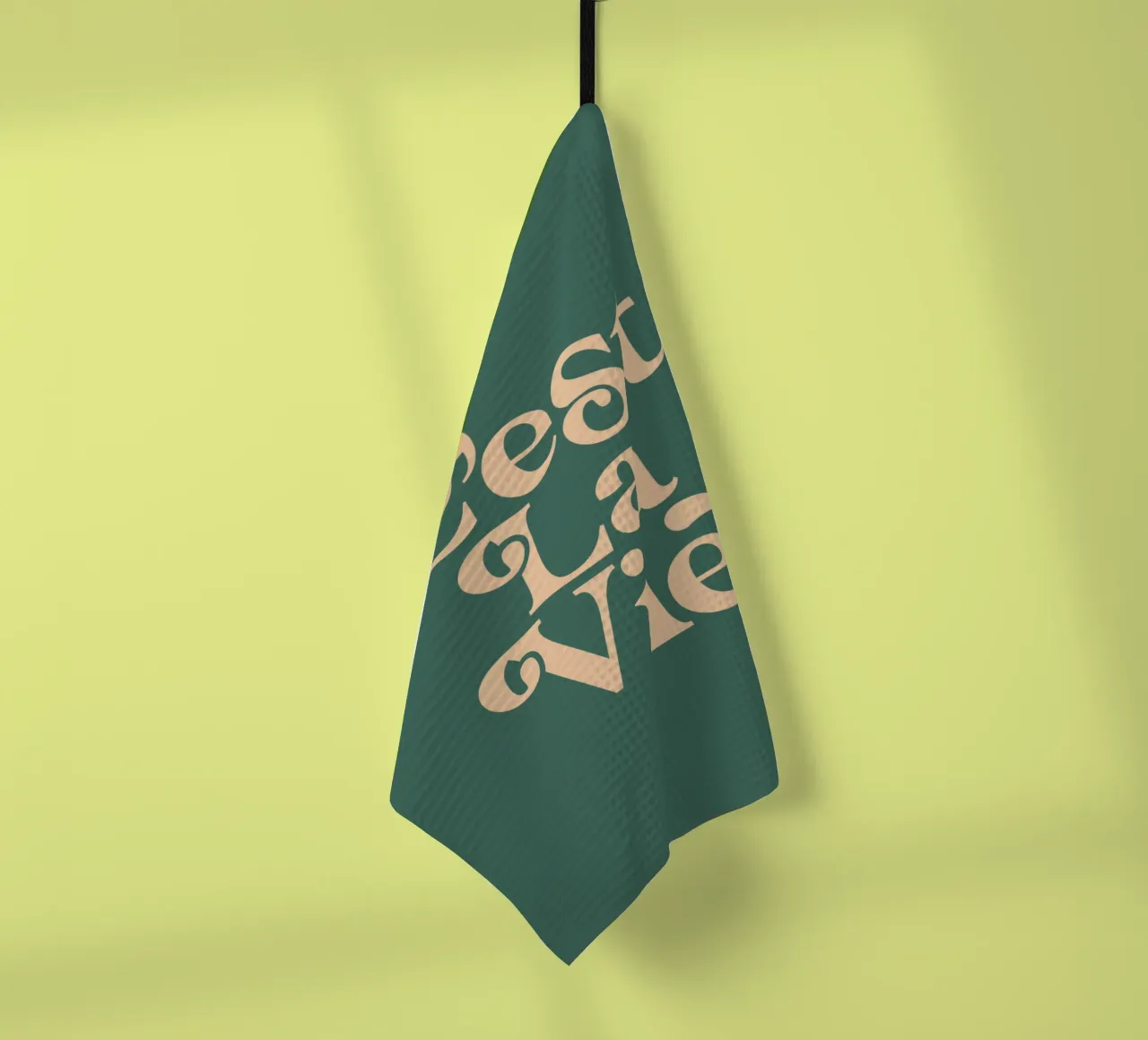 C'est La Vie Tipografia Design canovaccio da cucina da THE MOTIVATED TYPE