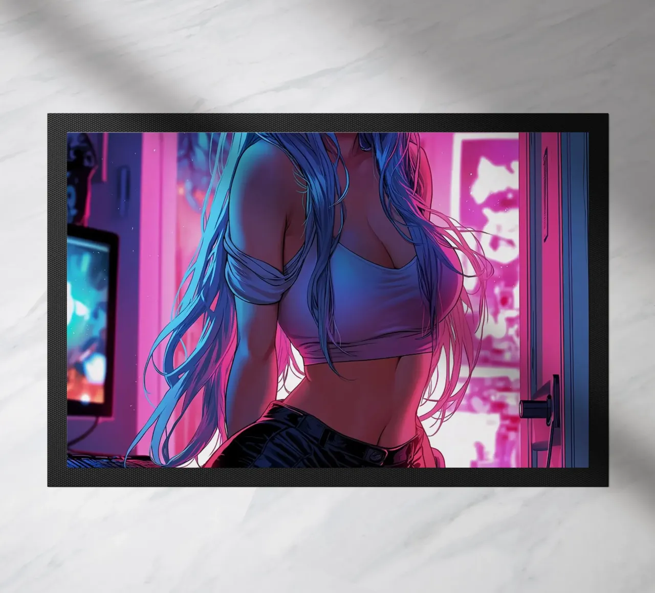 Cyberpunk Bella ragazza Anime zerbino da Fleur de Lys