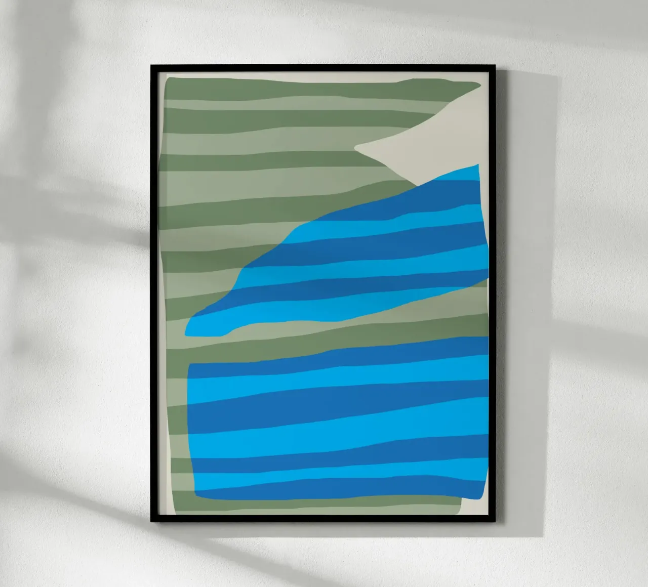 Collage di strisce colorate 14 poster con telaio in legno da Little Dean