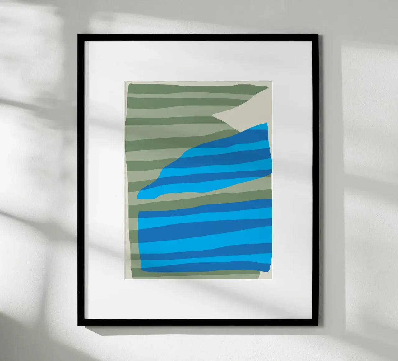 Collage di strisce colorate 14 poster con telaio in legno da Little Dean