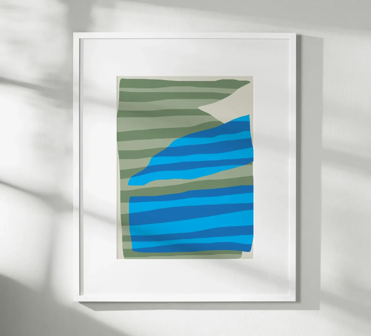 Collage di strisce colorate 14 poster con telaio in legno da Little Dean