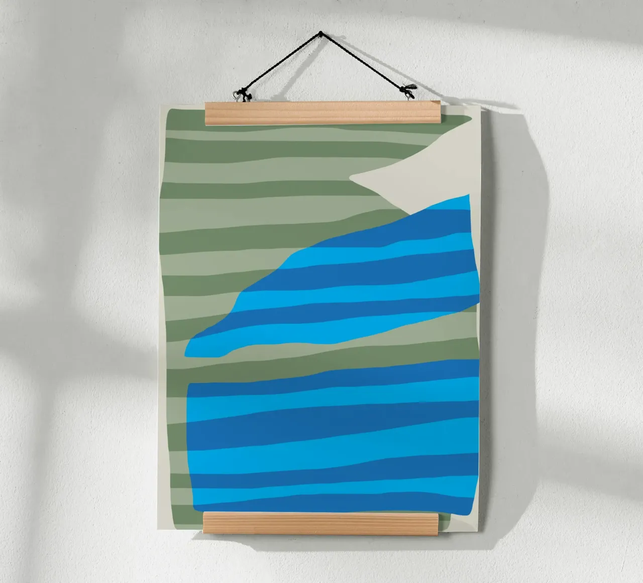 Collage di strisce colorate 14 poster con telaio in legno da Little Dean