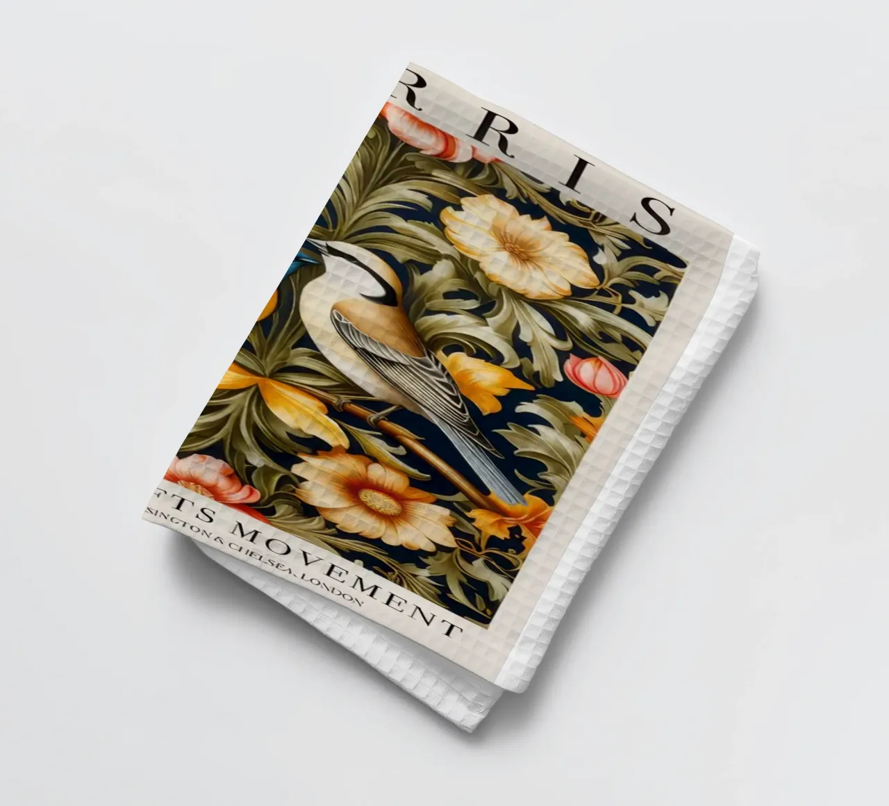 symétrie décorative fleur oiseau torchon de komo store