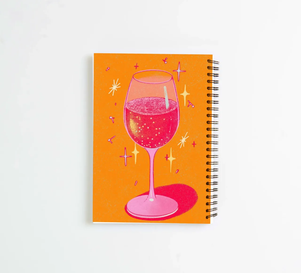 Pink Champagne spiral notebook by Art Center