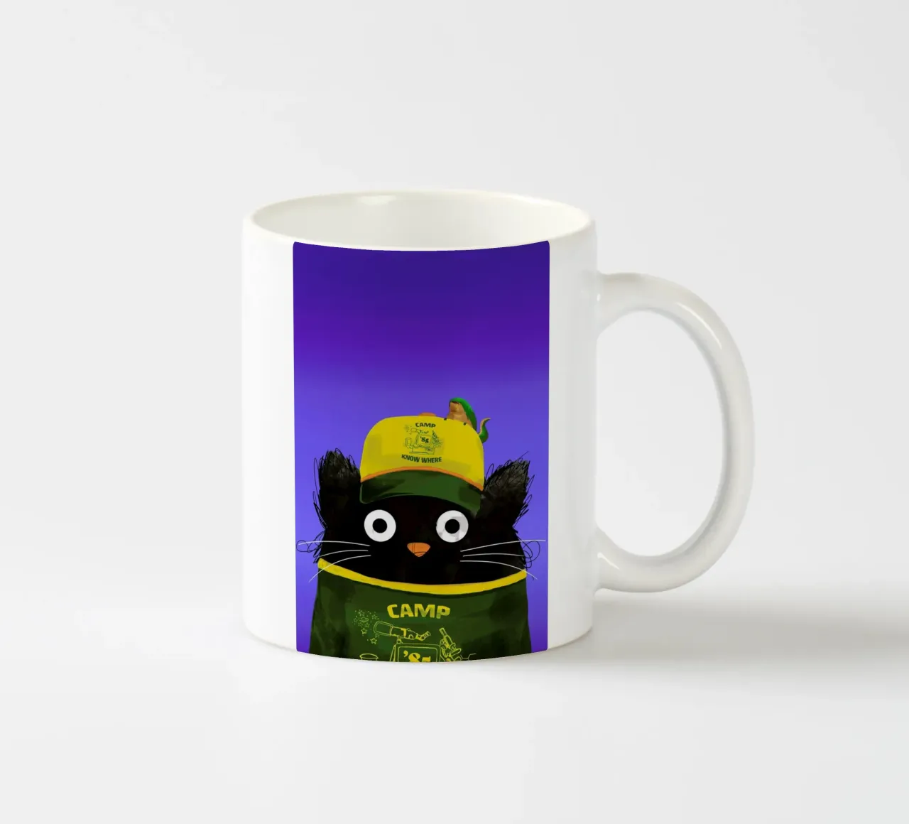 Cat Dustin tazza in ceramica da Doozal
