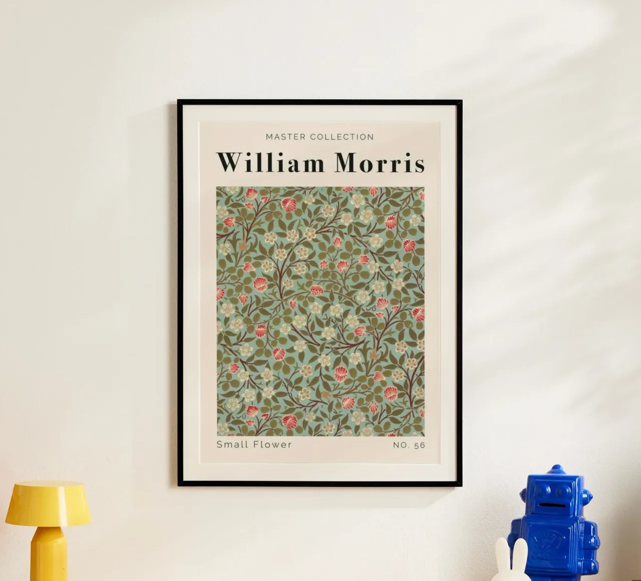 piccolo fiore motivo naturale poster con telaio in alluminio da komo store