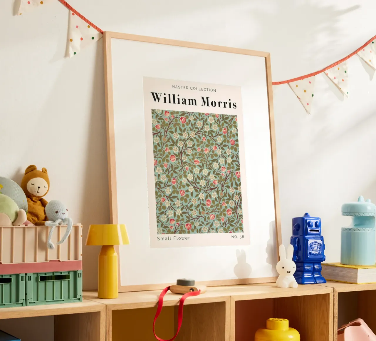 piccolo fiore motivo naturale poster con telaio in alluminio da komo store